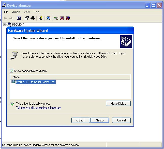 Prolific Usb To Serial Comm Port   -  6