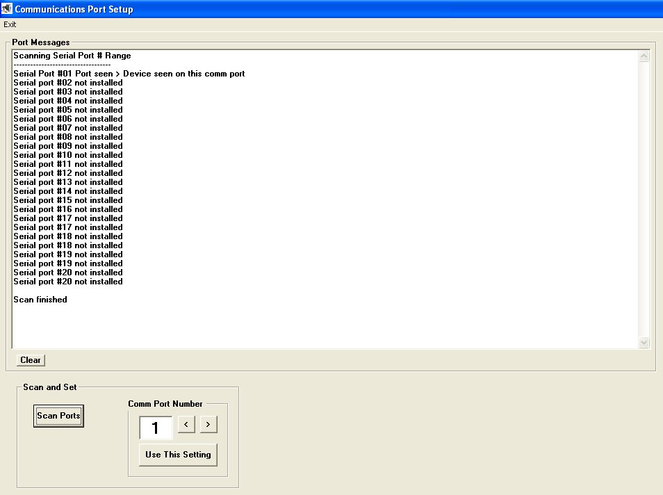 Set64rs XMT63 Temperature controller profile upload software
serial port configuration