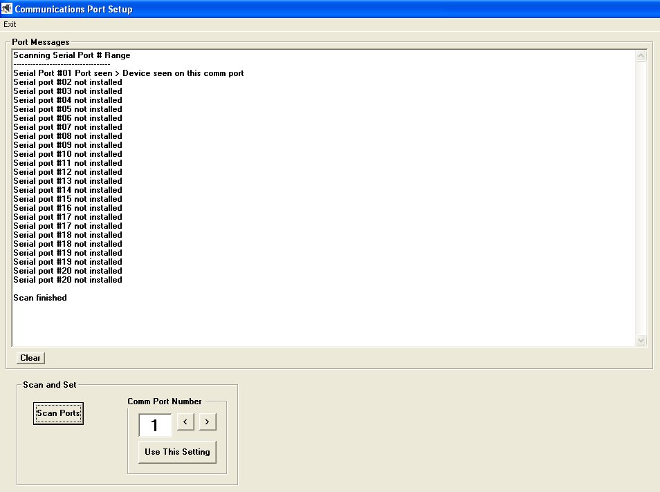 Set64rs XMT63 Temperature controller profile upload software
serial port configuration